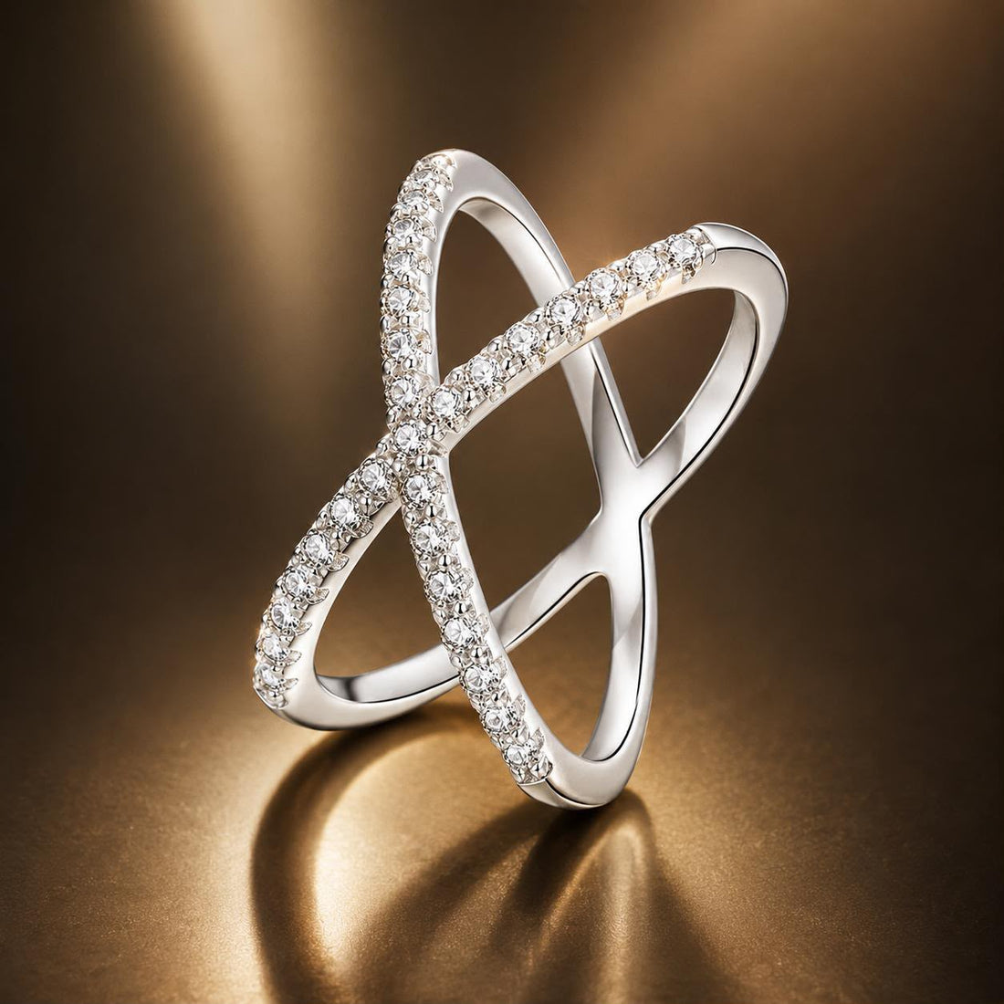 S925 Sterling Silver Moissanite Ring Size 8  DestGlow