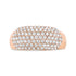 18K Rose Gold 1.00 Cttw Diamond Multi Row Dome Band Ring (F-G Color, VS1-VS2 Clarity) - Ring size 7 by Bids.com