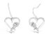 Sterling Silver Round Cut Diamond Heart Dangle Earrings (0.09 cttw, H-I Color, I1-I2 Clarity) by Bids.com