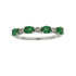 Emerald Diamond Fashion band rings 14KT White Gold by Bids.com