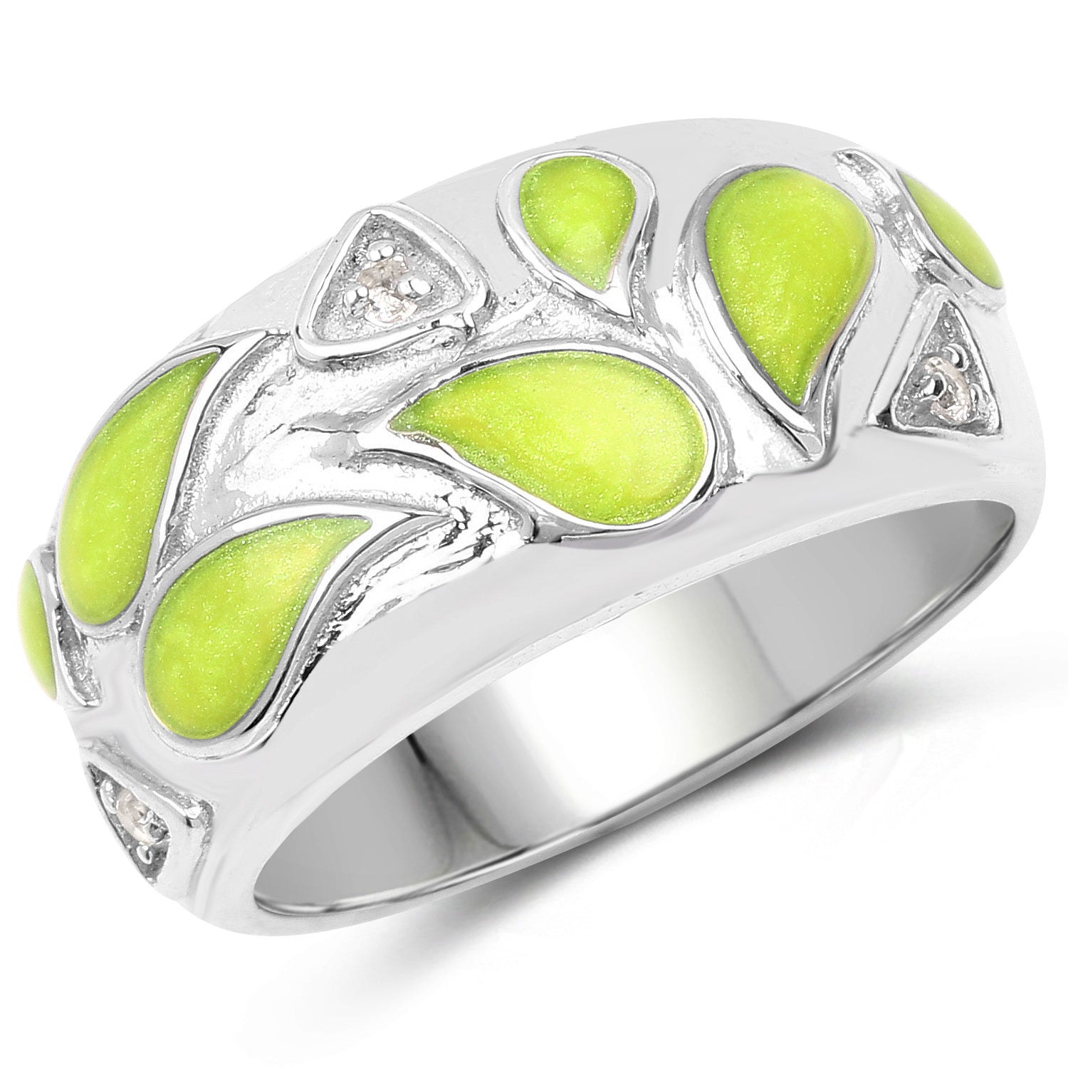 0.07 Carat Genuine White Topaz .925 Sterling Silver Ring  DestGlow