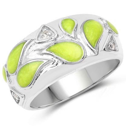 0.07 Carat Genuine White Topaz .925 Sterling Silver Ring  DestGlow