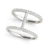 14k White Gold Dual Band Bridge Style Diamond Ring (3/8 cttw) by Bids.com
