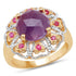 14K Yellow Gold Plated 5.55 Carat Genuine Pink Sapphire & Ruby .925 Sterling Silver Ring by Bids.com