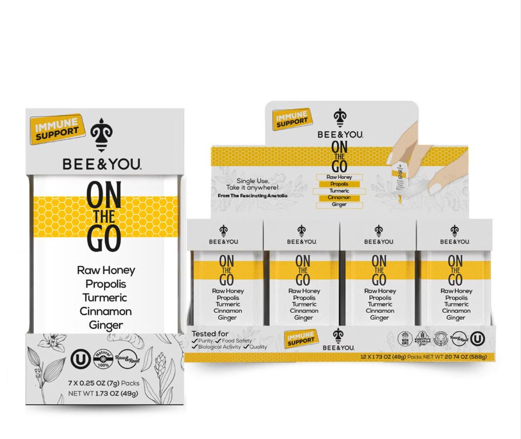 Bee &amp; You On the Go Immunity Honey, 1.73 oz (7 Packets / 1 Box)