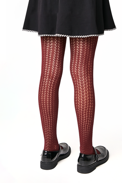 Conte-Kids Cotton Tights Miss 618 - Mesh Pattern
