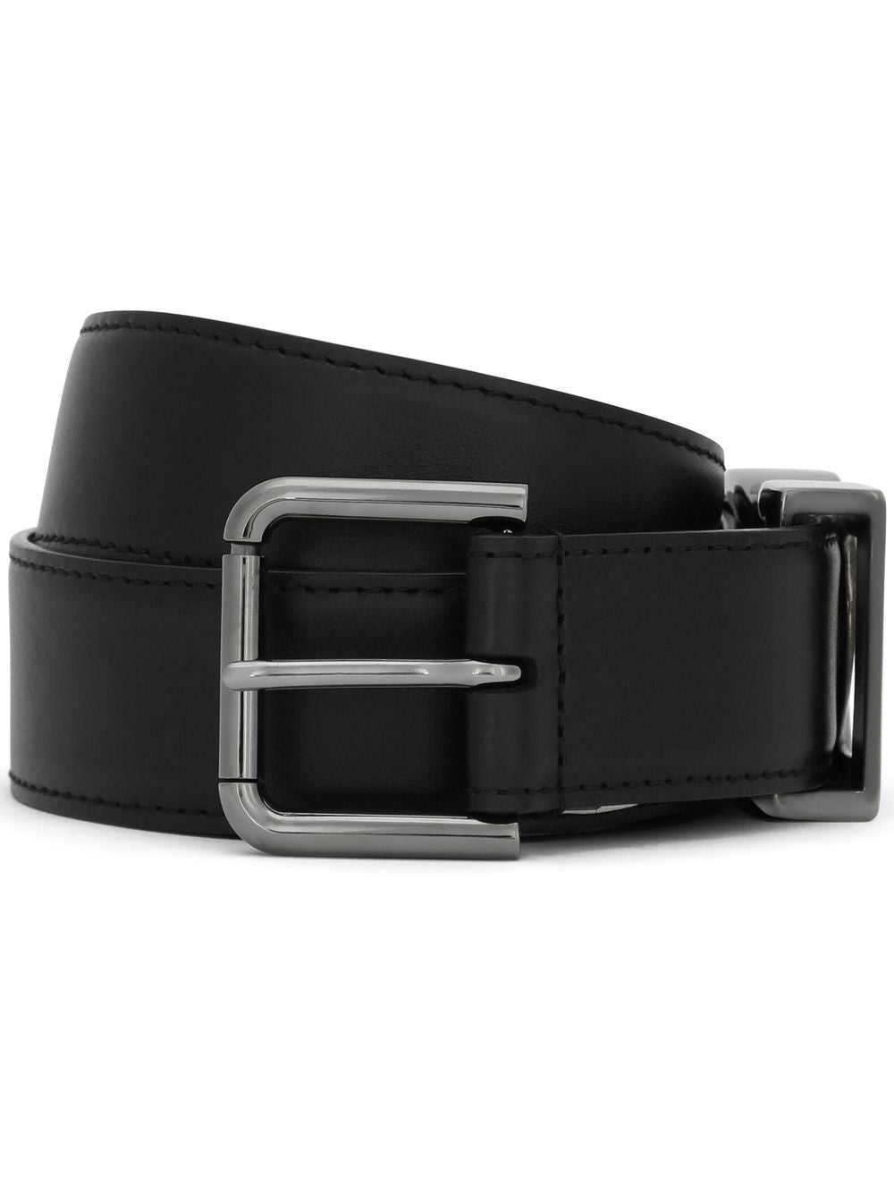 Dolce &amp; Gabbana Men Calfskin Belt With Dg Logo by Luosophy