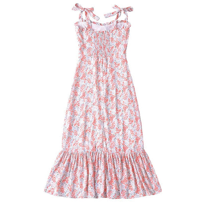 Women Clothing French Small Floral Print Slim Slimming Large Cami Dress by Ragazza