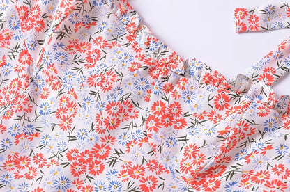 Women Clothing French Small Floral Print Slim Slimming Large Cami Dress by Ragazza