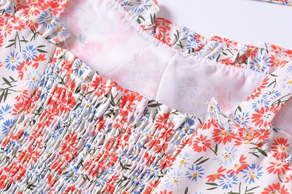 Women Clothing French Small Floral Print Slim Slimming Large Cami Dress by Ragazza