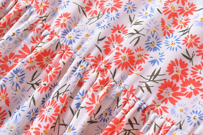 Women Clothing French Small Floral Print Slim Slimming Large Cami Dress by Ragazza