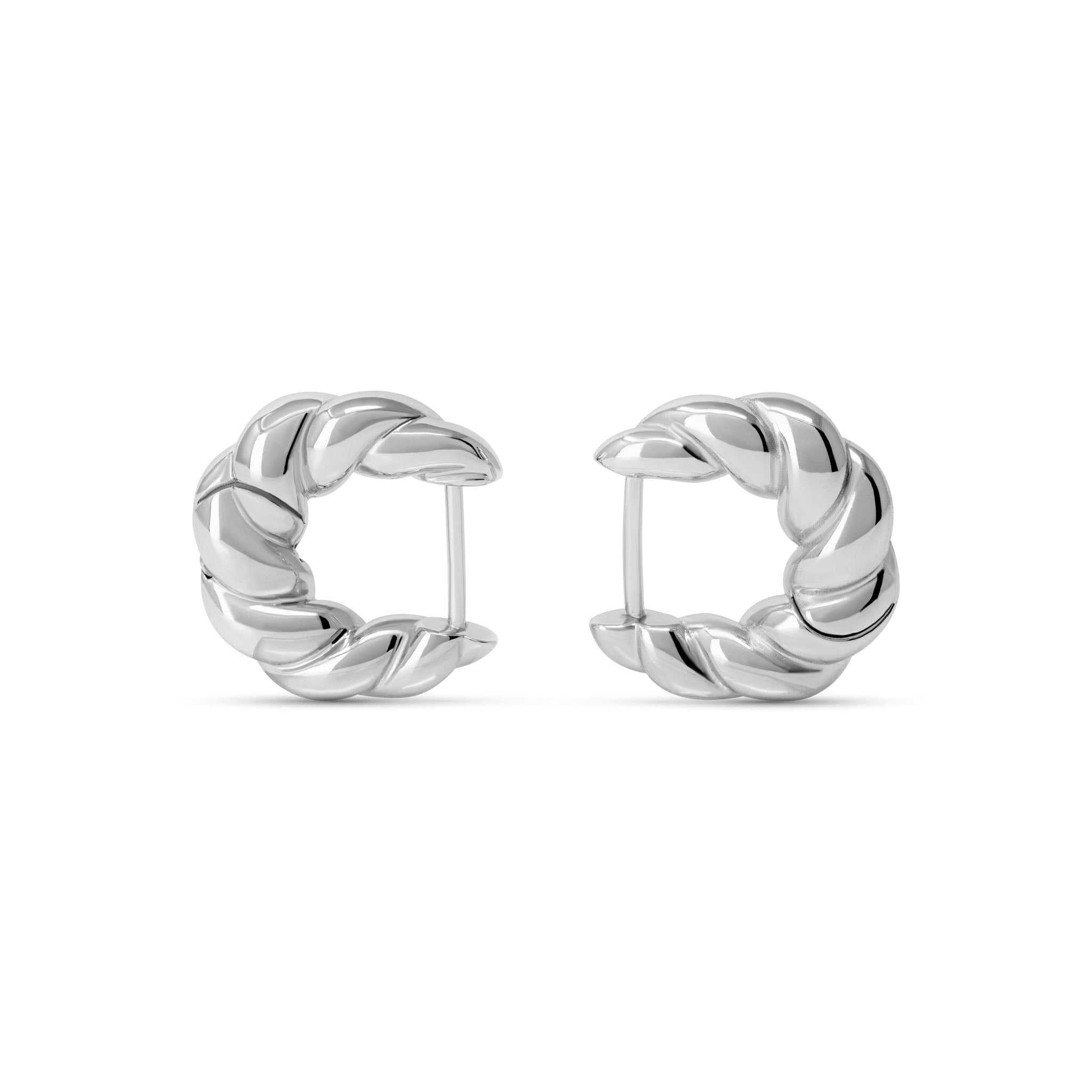 Twisted Croissant Hoop Earrings - DestGlow