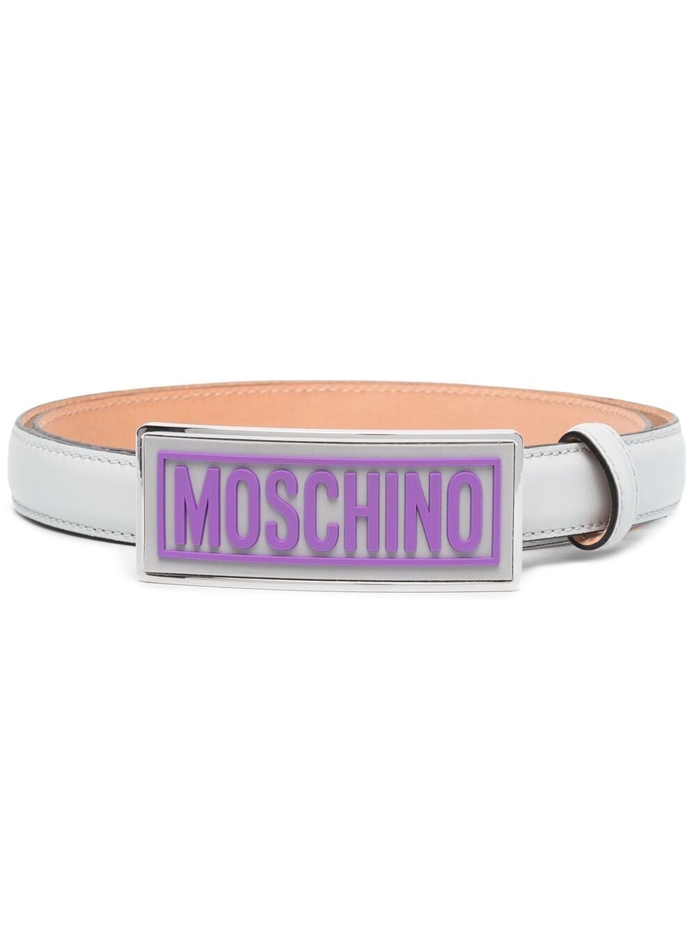 Moschino Men Belt With Enameled Buckle by Luosophy