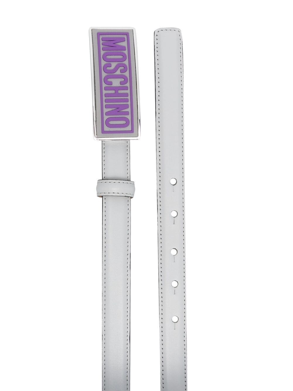 Moschino Men Belt With Enameled Buckle by Luosophy