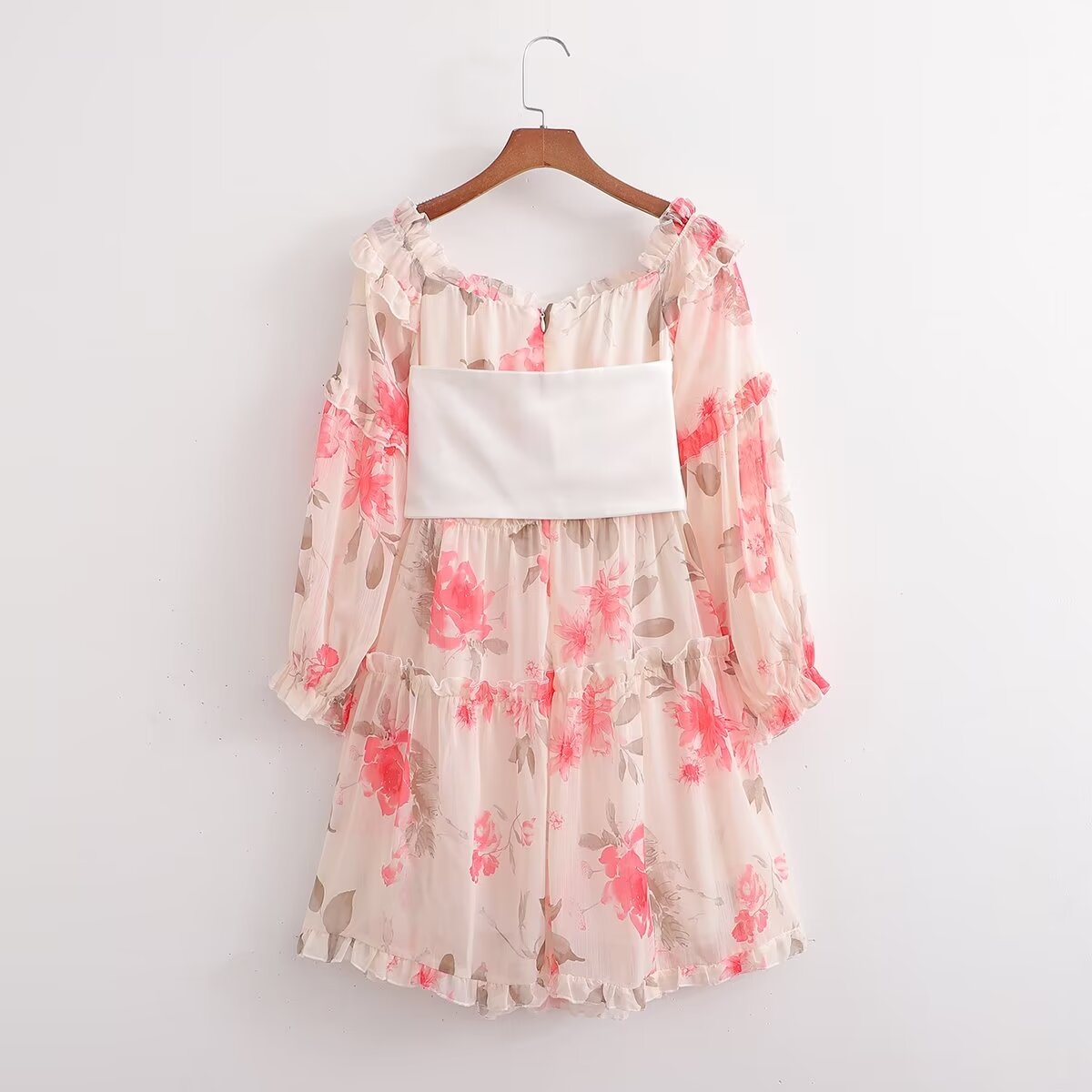 Autumn Girly Ruffled Printed Sweet Super Fairy Gas Dress by Ragazza