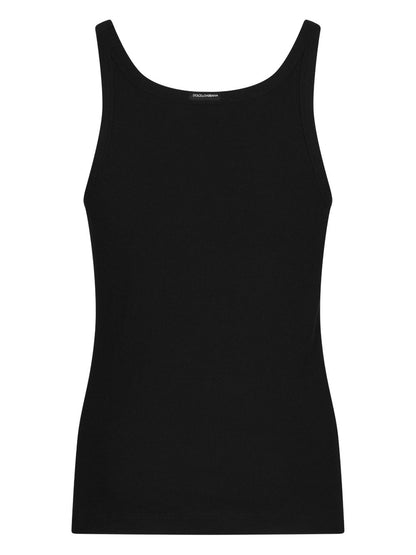 Dolce &amp; Gabbana Men Logo-Patch Cotton Tank Top by Luosophy