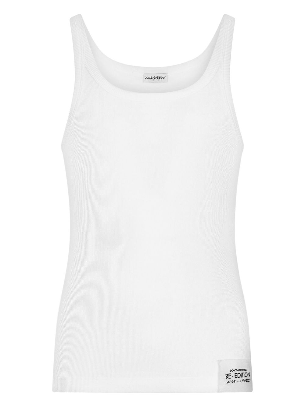 Dolce &amp; Gabbana Men Logo-Patch Cotton Tank Top by Luosophy