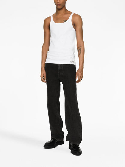 Dolce &amp; Gabbana Men Logo-Patch Cotton Tank Top