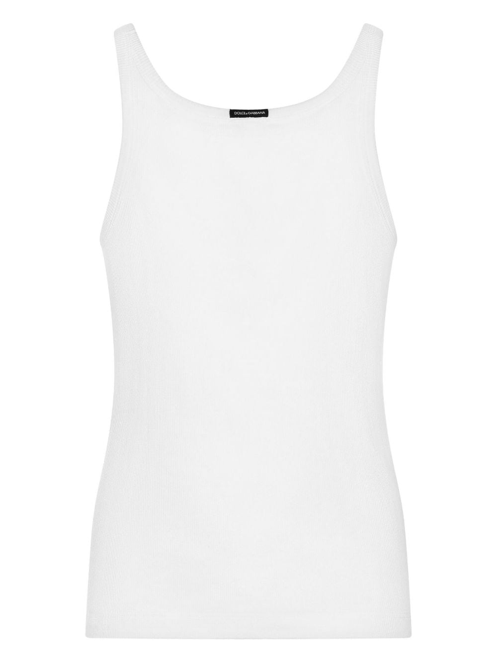 Dolce &amp; Gabbana Men Logo-Patch Cotton Tank Top