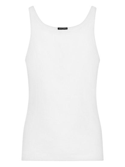 Dolce &amp; Gabbana Men Logo-Patch Cotton Tank Top