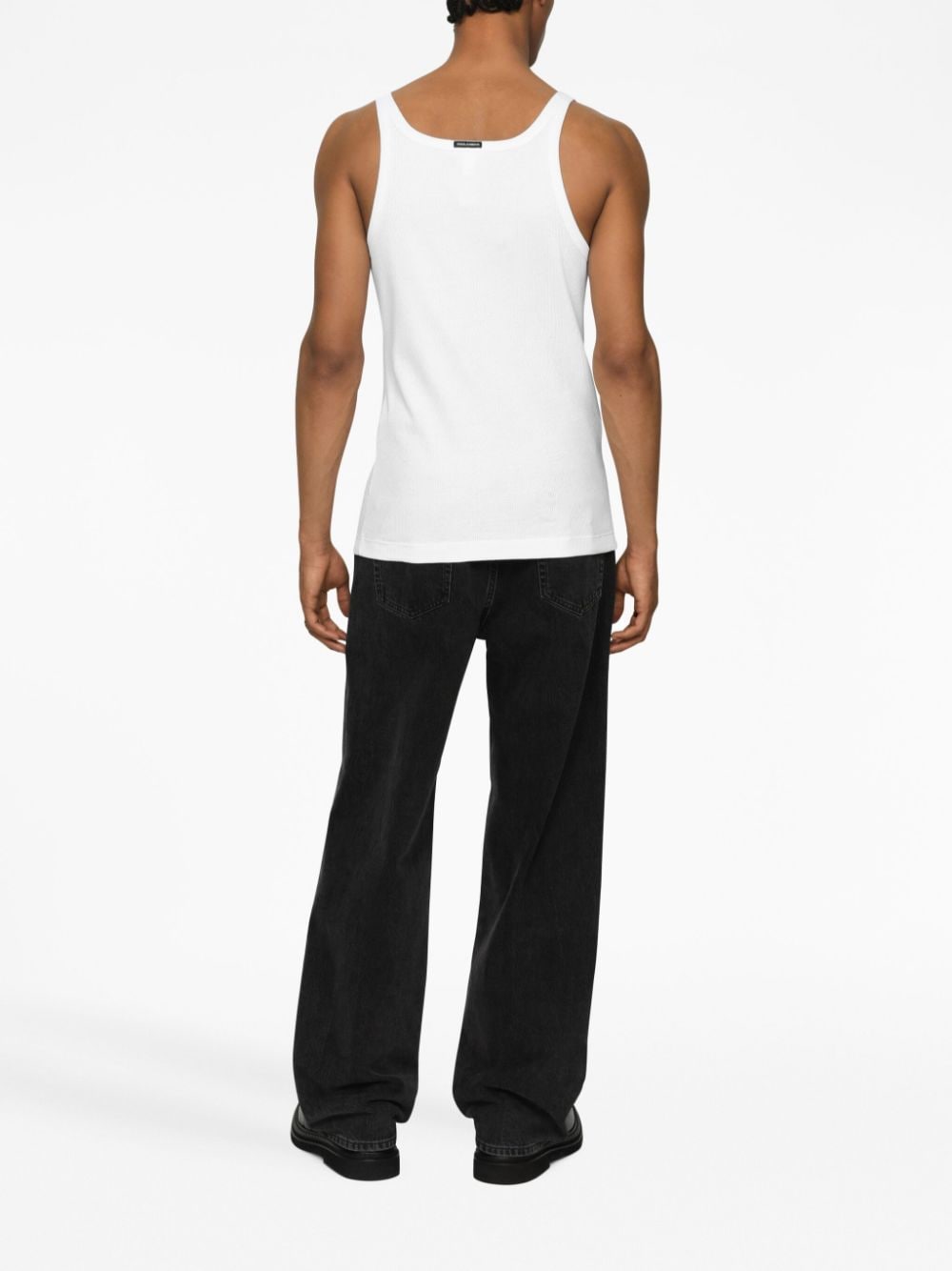 Dolce &amp; Gabbana Men Logo-Patch Cotton Tank Top by Luosophy