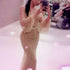 Autumn Middle East Women Clothing Mesh Round Neck Puff Sleeve Dress Skinny Hip Dress by Ragazza