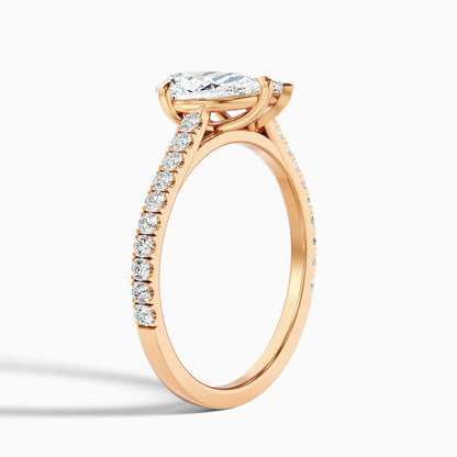 Emma Toi Et Moi Moissanite Ring in 10k Yellow Gold With Pear and Marquise Two Stone Diamond (3.5 Ct. Tw.)  DestGlow