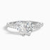 Emma Toi Et Moi Moissanite Ring in 14k White Gold With Pear and Marquise Two Stone Diamond (1.5 Ct. Tw.)  DestGlow