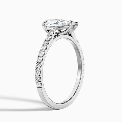 Emma Toi Et Moi Moissanite Ring in 925 Sterling Silver With Pear and Marquise Two Stone Diamond (3.5 Ct. Tw.)