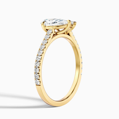 Annie Toi Et Moi Diamond Ring in 925 Sterling Silver With Pear and Marquise Two Stone Lab Grown Diamond (2 Ct. Tw.)