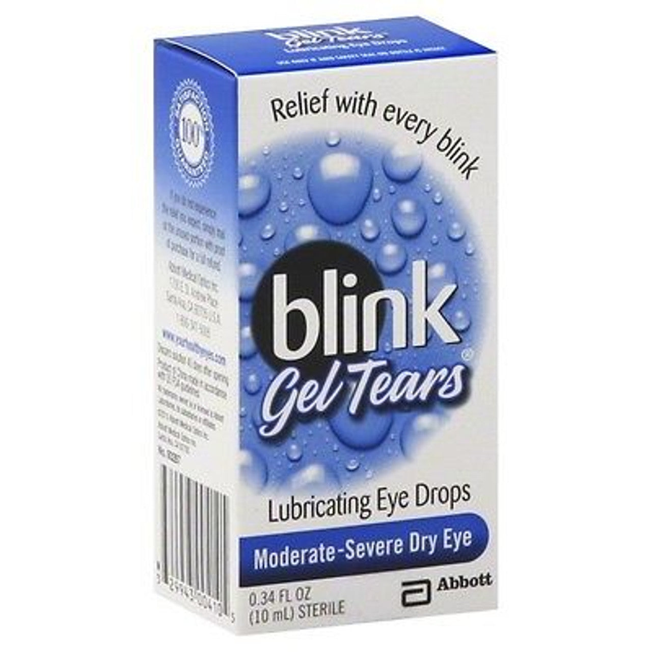 Blink GelTears Lubricating Eye Drops - Moderate-Severe Dry Eye Relief, 0.34 fl oz (10 mL) by Pasteur Pharmacy