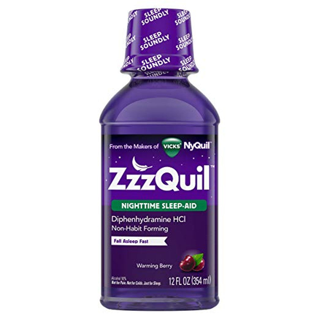 Vicks ZzzQuil Warming Berry Nighttime Sleep Aid Liquid 12 Oz by Pasteur Pharmacy