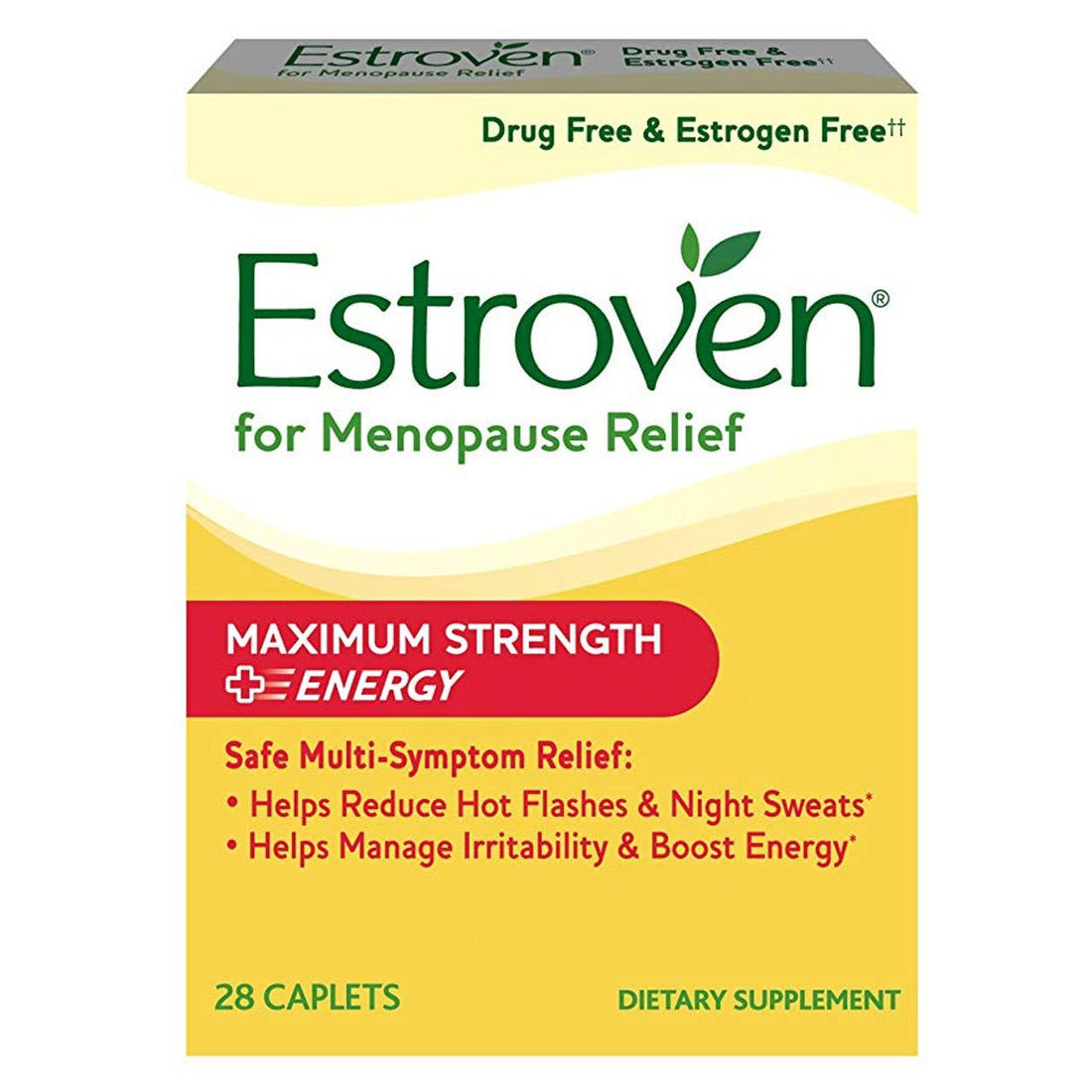 Estroven Caplets Maximum Strength Menopause Relief + Stress 28 ct by Pasteur Pharmacy