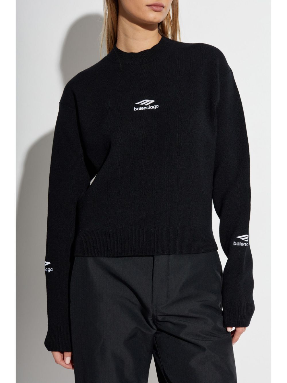 Balenciaga Women Wool Knitted Ski Crewneck by Luosophy