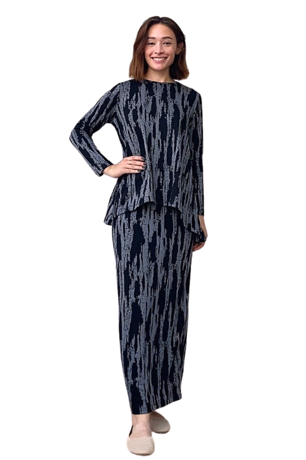 Long Printed Stretch Maxi Pencil Skirt by Kosher Casual USA