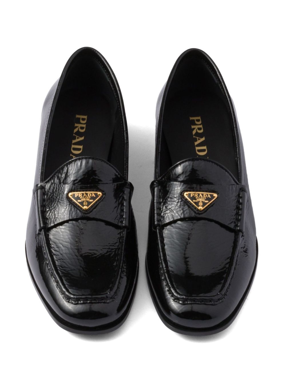 Prada Women Patent Leather Loafers 