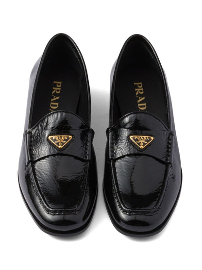 Prada Women Patent Leather Loafers 