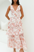 Summer Women Clothing Printed Asymmetric Tiered Dress by Ragazza