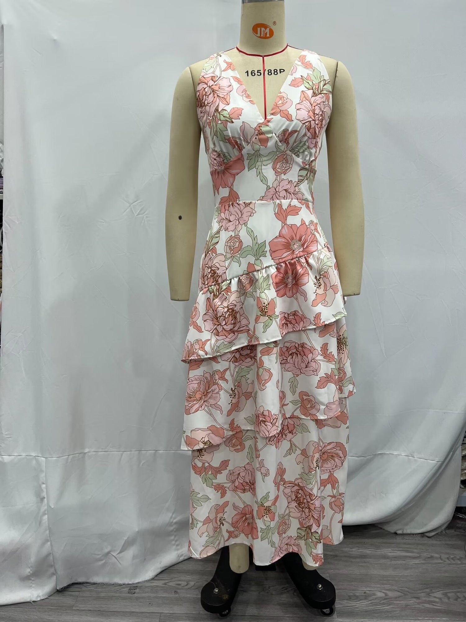 Summer Women Clothing Printed Asymmetric Tiered Dress by Ragazza