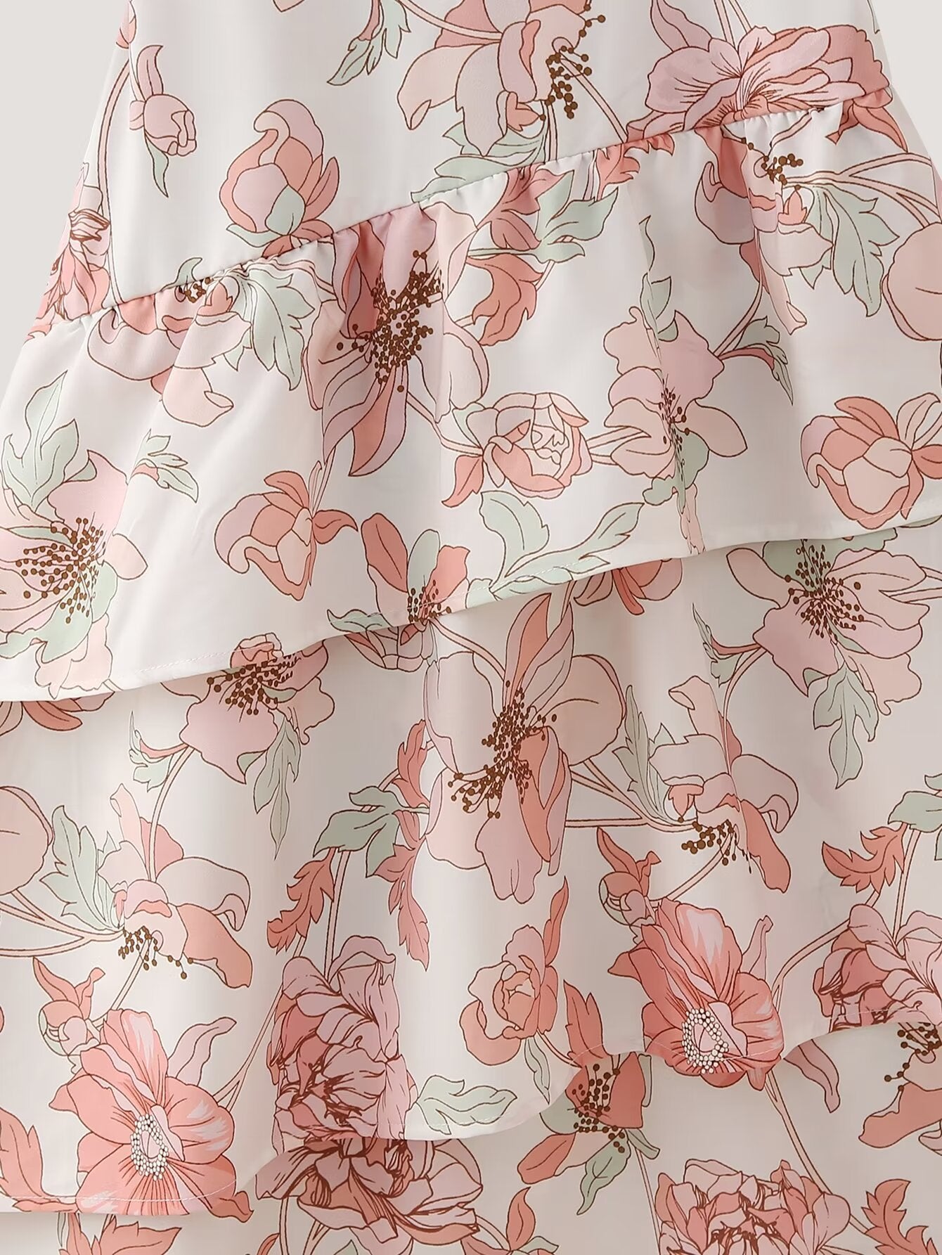 Summer Women Clothing Printed Asymmetric Tiered Dress by Ragazza