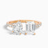 Rosie Toi Et Moi Engagement Ring in 18k Rose Gold With Pear and Emerald Two Stone Lab Grown Diamond (4 Ct. Tw.)  DestGlow