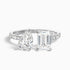 Rosie Toi Et Moi Engagement Ring in 10k White Gold With Pear and Emerald Two Stone Lab Grown Diamond (4.5 Ct. Tw.)  DestGlow