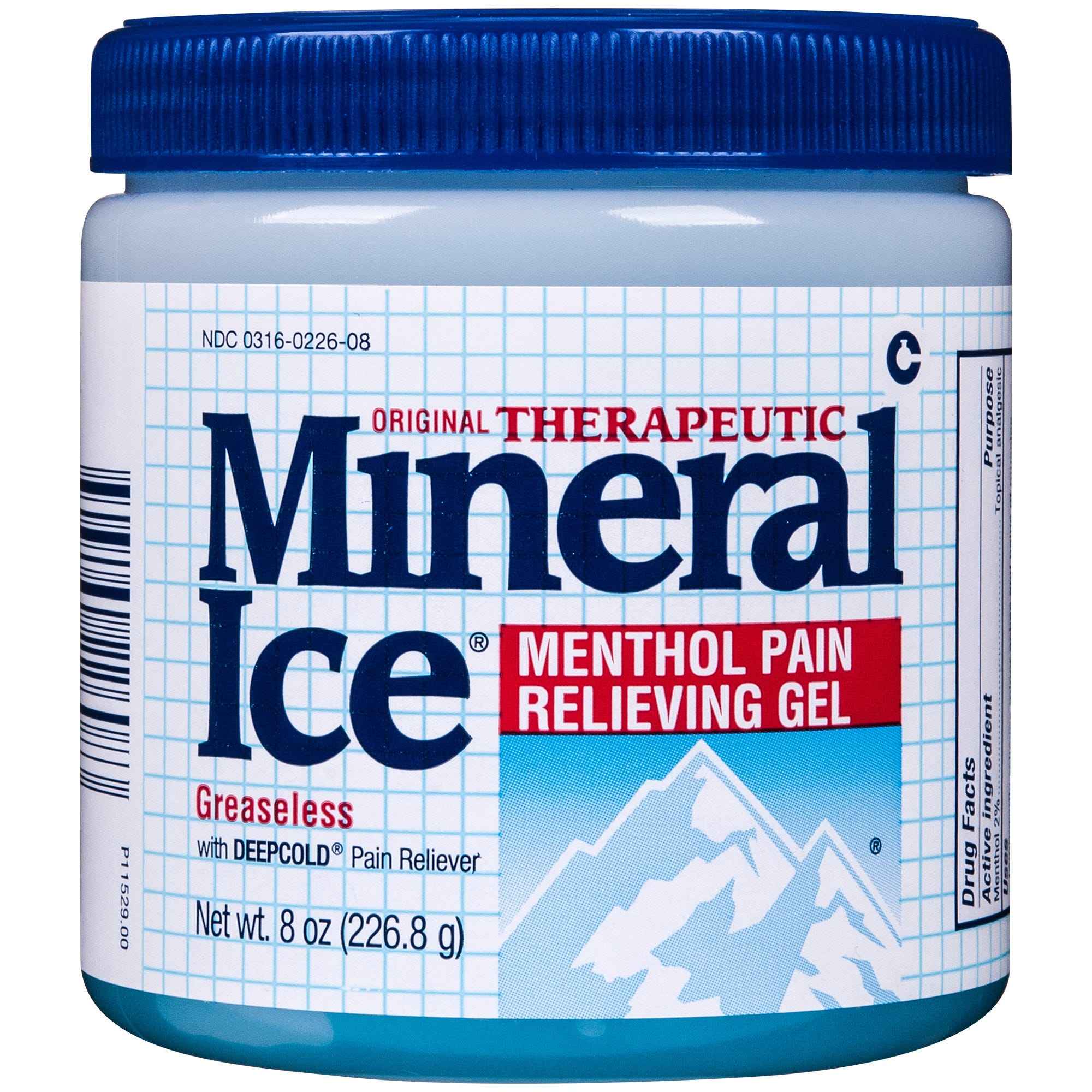 Mineral Ice Menthol Pain Relieving Gel, 8 Oz