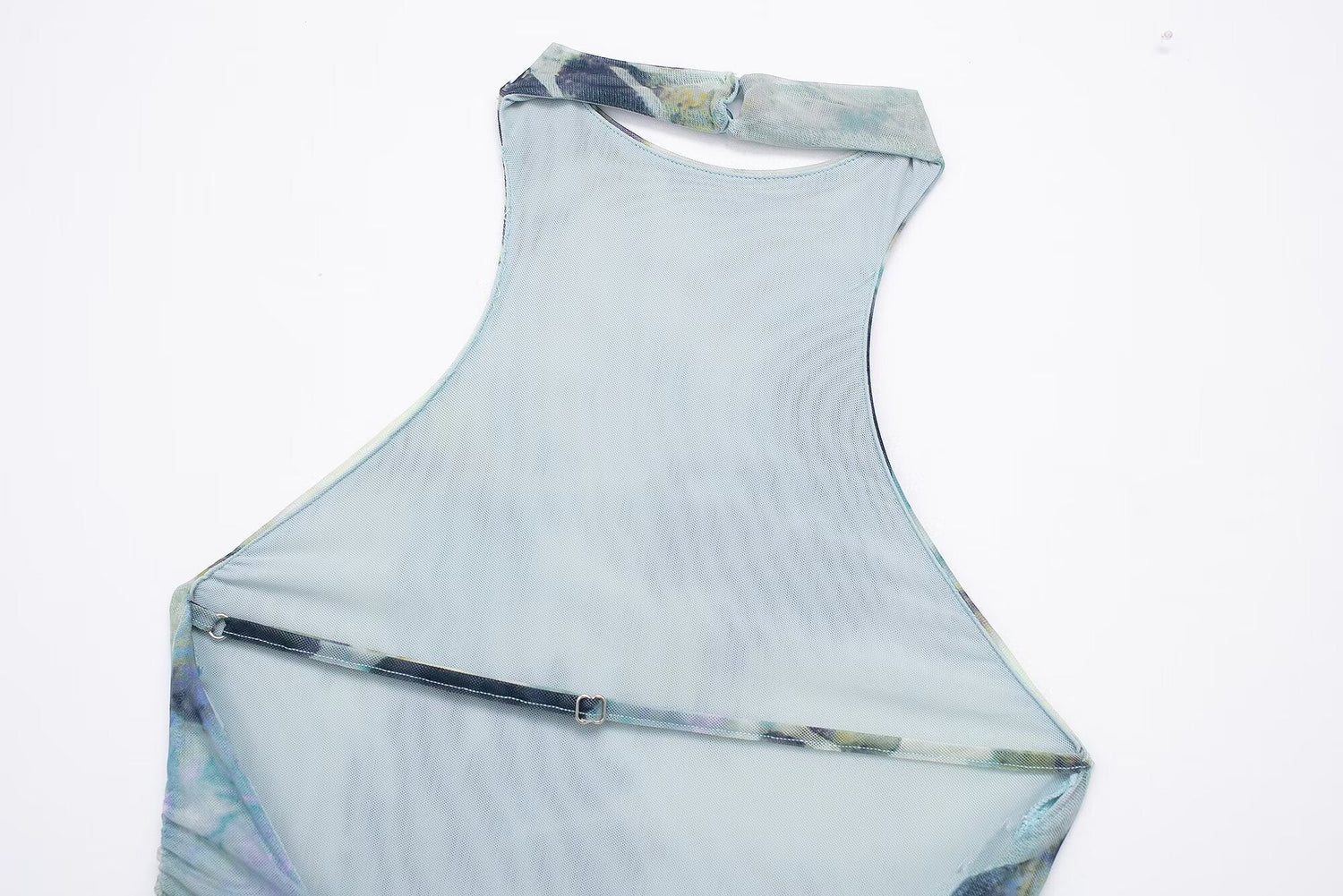 Spring Summer Women Clothing Ink Printing Deep V Plunge Large Backless Dress by Ragazza