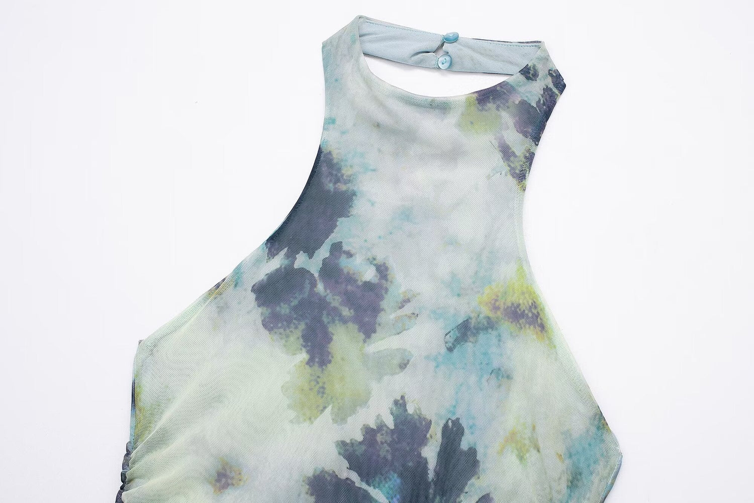 Spring Summer Women Clothing Ink Printing Deep V Plunge Large Backless Dress by Ragazza