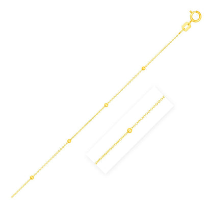 Bead Links Saturn Chain in 14k Yellow Gold (3.5mm) by Bids.com