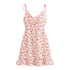 French Sweet Floral Printed Waist Controlled Suspender Dress Slim Fit Slimming Flounce Anti Aging Elegant Dress  DestGlow