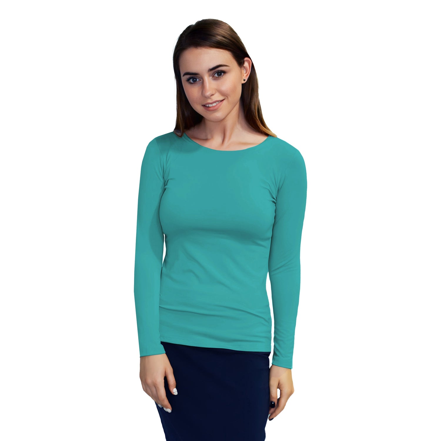 Essential Round-Neck Layering Top - Long Sleeve by Kosher Casual USA