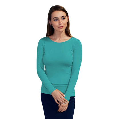 Essential Round-Neck Layering Top - Long Sleeve by Kosher Casual USA