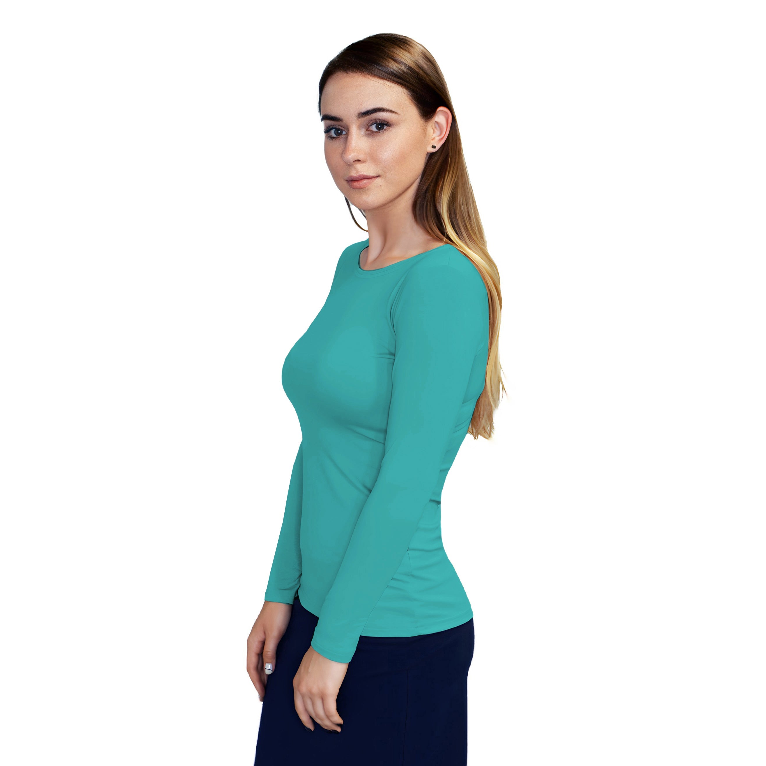 Essential Round-Neck Layering Top - Long Sleeve by Kosher Casual USA